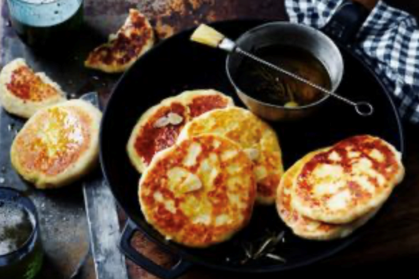 Braai Parmesan bread with garlic and rosemary oil