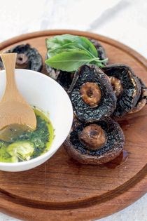 Braaied garlic mushrooms