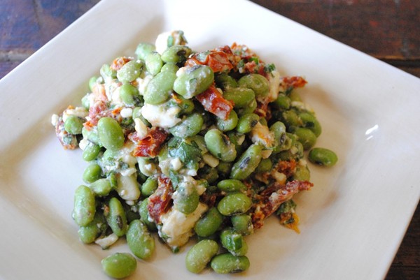 Brad Farmerie’s edamame, feta, & sundried tomato salad