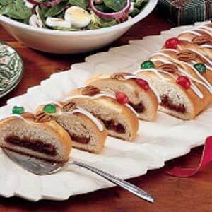 Braided date coffee cake