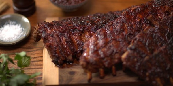 Braised and barbecued pork spare ribs