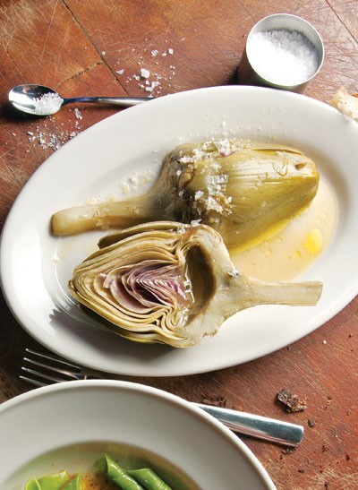 Braised artichokes