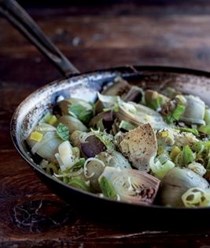 Braised artichokes with mint