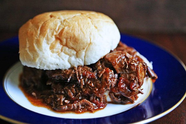 Braised BBQ beef sandwich