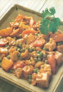 Braised beancurd vegetable curry