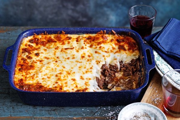 Braised beef cheek & bay lasagne