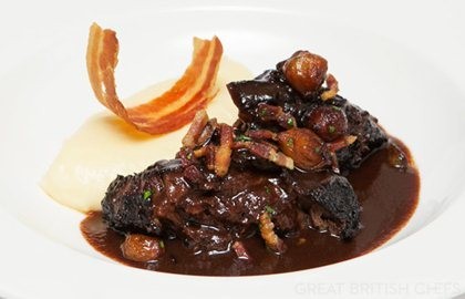 Braised beef cheek in red wine