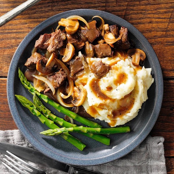 Braised beef dinner