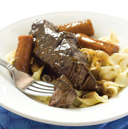 Braised beef short ribs