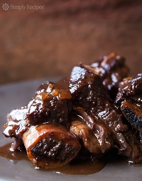 Braised beef short ribs
