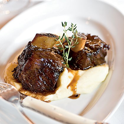 Braised beef short ribs