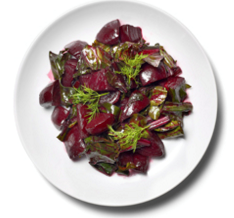 Braised beets with butter and dill