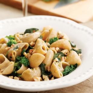 Braised broccoli rabe with orecchiette