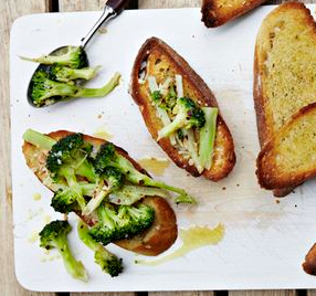 Braised broccoli with anchovy, chilli and garlic