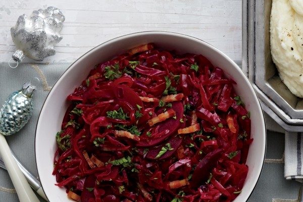 Braised cabbage and beets