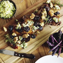 Braised Cardrona lamb shoulder with prune and cauliflower
