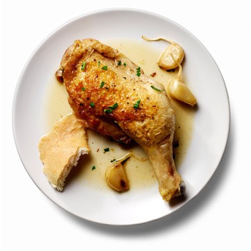 Braised chicken-and-garlic stew