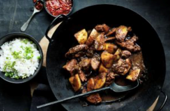 Braised chicken and potatoes (Chicken pongteh)