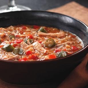 Braised chicken gumbo
