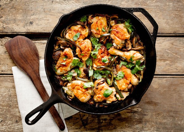 Braised chicken with gochujang