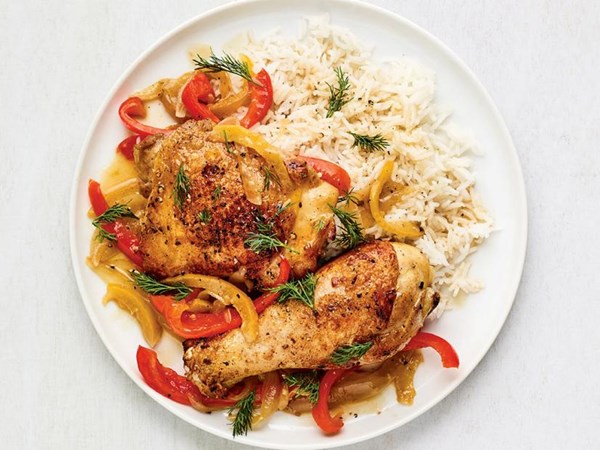 Braised chicken with preserved lemon