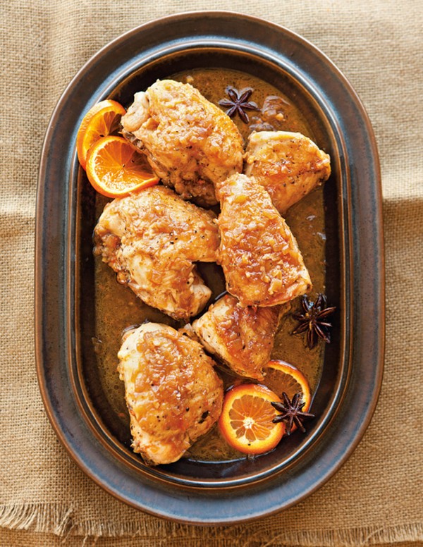 Braised chicken with tangerine & star anise