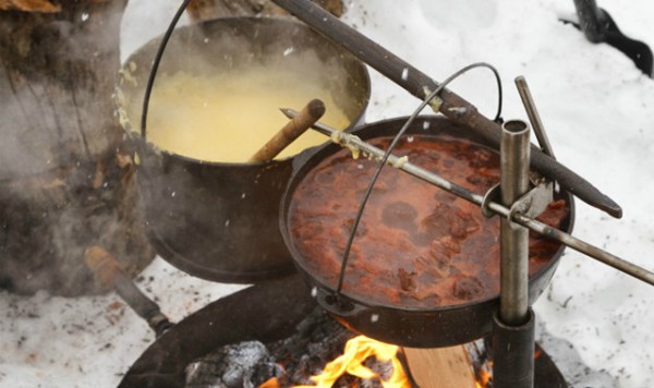 Braised chorizo with carrots, fennel, and creamy polenta