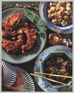 Braised conger eel