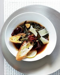 Braised dandelion greens
