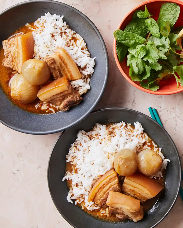 Braised dark pork belly (Babi chin)