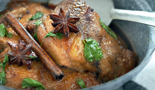 Braised duck