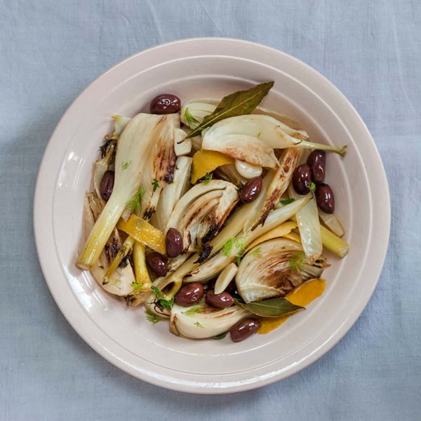 Braised fennel and olives