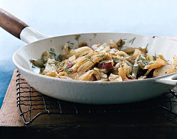 Braised fennel and potatoes