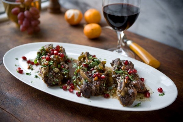 Braised flanken with pomegranate