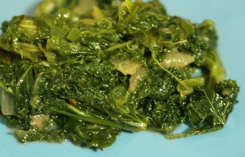 Braised hearty winter greens