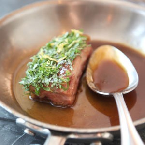 Braised lamb blade chops with herbs