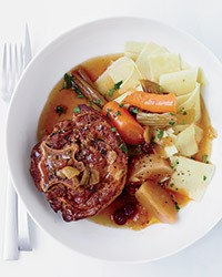 Braised lamb neck with turnip