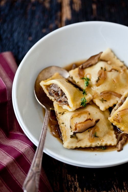 Braised lamb ravioli with shiitake parsley broth recipe Eat Your Books