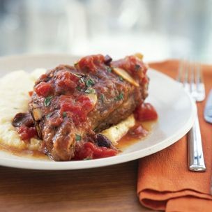 Braised lamb shanks