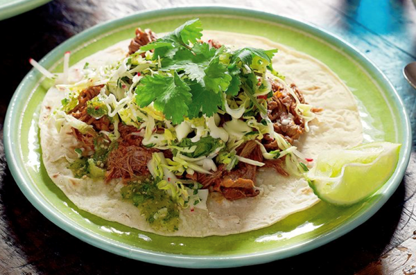 Braised lamb tortillas