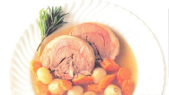 Braised lamb with herb stuffing