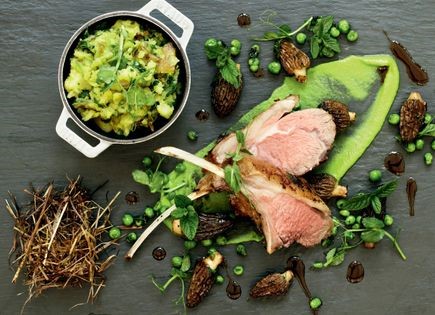 Braised lamb with kidney turbigo (Lamb neck with kidney turbigo)