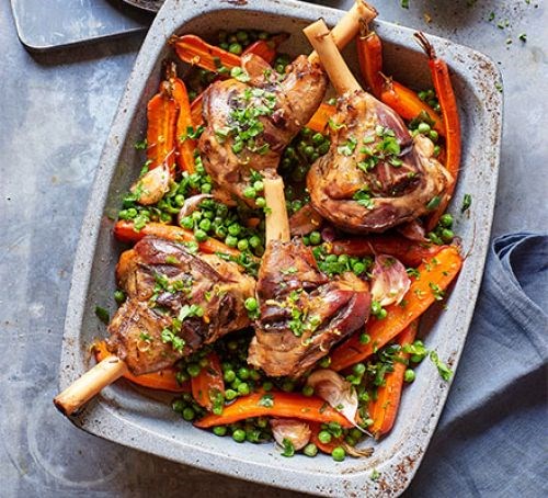 Braised lamb with spring veg & gremolata