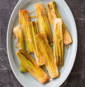Braised leeks