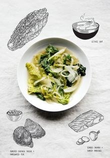 Braised lettuce