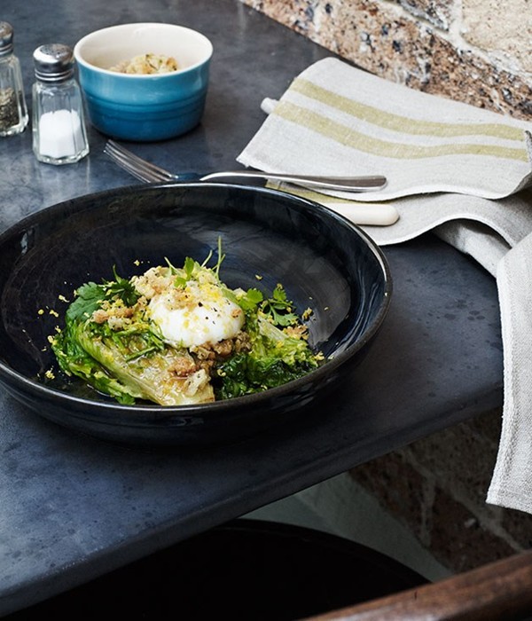 Braised lettuce Polonaise