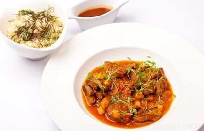 Braised Moroccan-style Welsh lamb