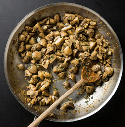 Braised mushrooms