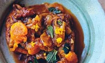 Braised neck of lamb with apricots and cinnamon