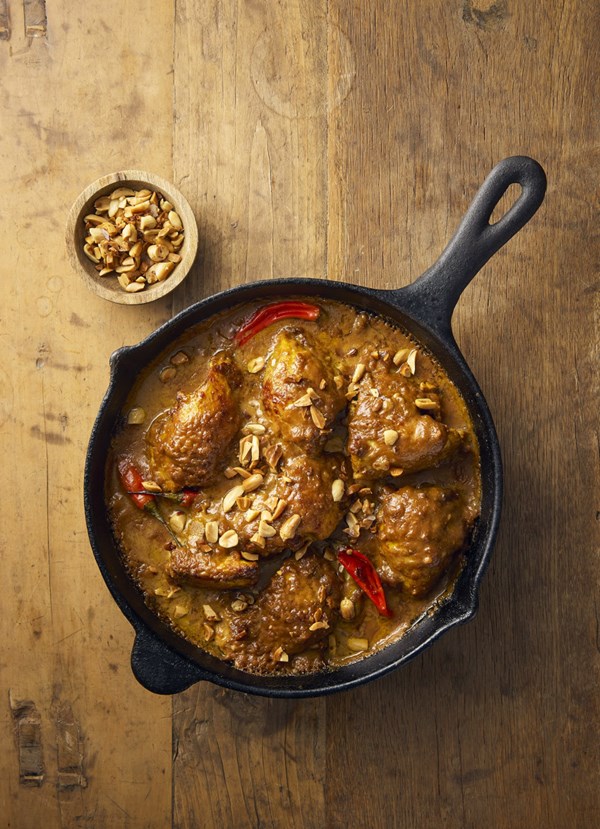 Braised nutty satay chicken